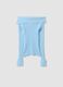 Blue viscose-blend fitted boat-neck top for girls_5
