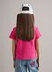 Girls' regular fit pure cotton pink polo with embroidered flowers_1