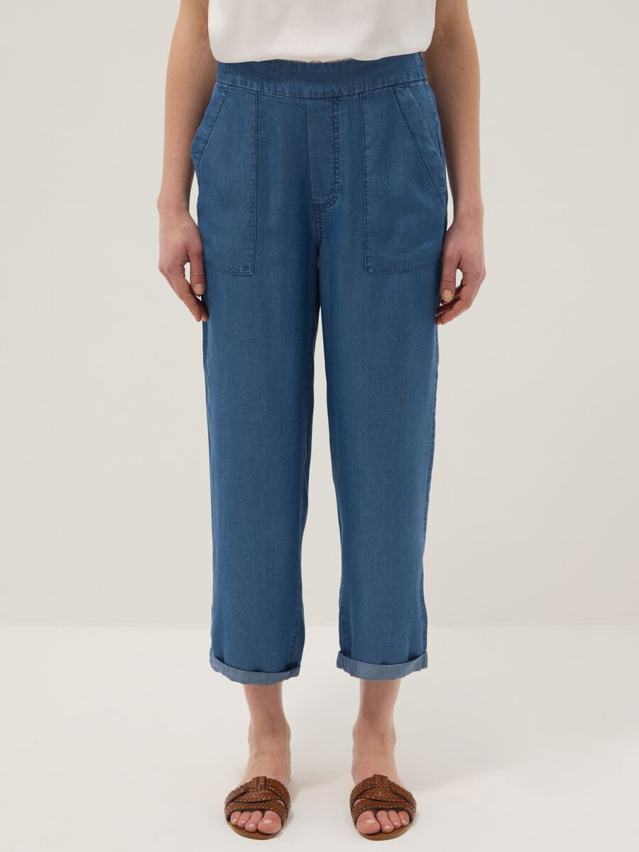 &Alpha;&nu;&omicron;&iota;&chi;&tau;ό &mu;&pi;&lambda;&epsilon; &tau;&zeta;&iota;&nu; &alpha;&pi;ό 100% lyocell &mu;&epsilon; &epsilon;&lambda;&alpha;&sigma;&tau;&iota;&kappa;ή &mu;έ&sigma;&eta;, relaxed &epsilon;&phi;&alpha;&rho;&mu;&omicron;&gamma;ή_1