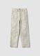 White pure cotton boys&rsquo; trousers with gradient print_3