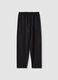 Black regular-fit stretch cotton-blend trousers with buttons_4
