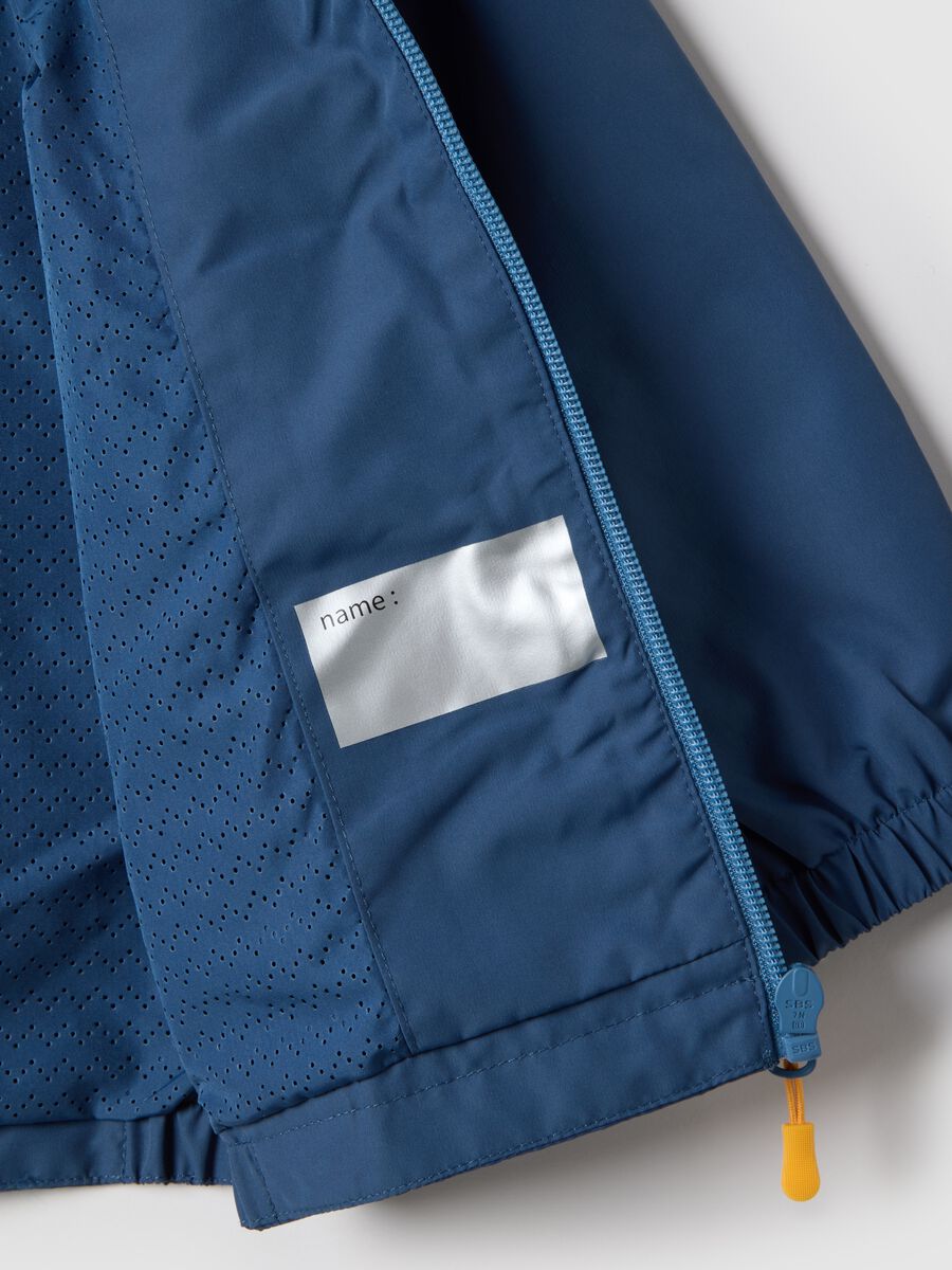 Giacca leggera blu da bambino regular fit con full zip e cappuccio_3