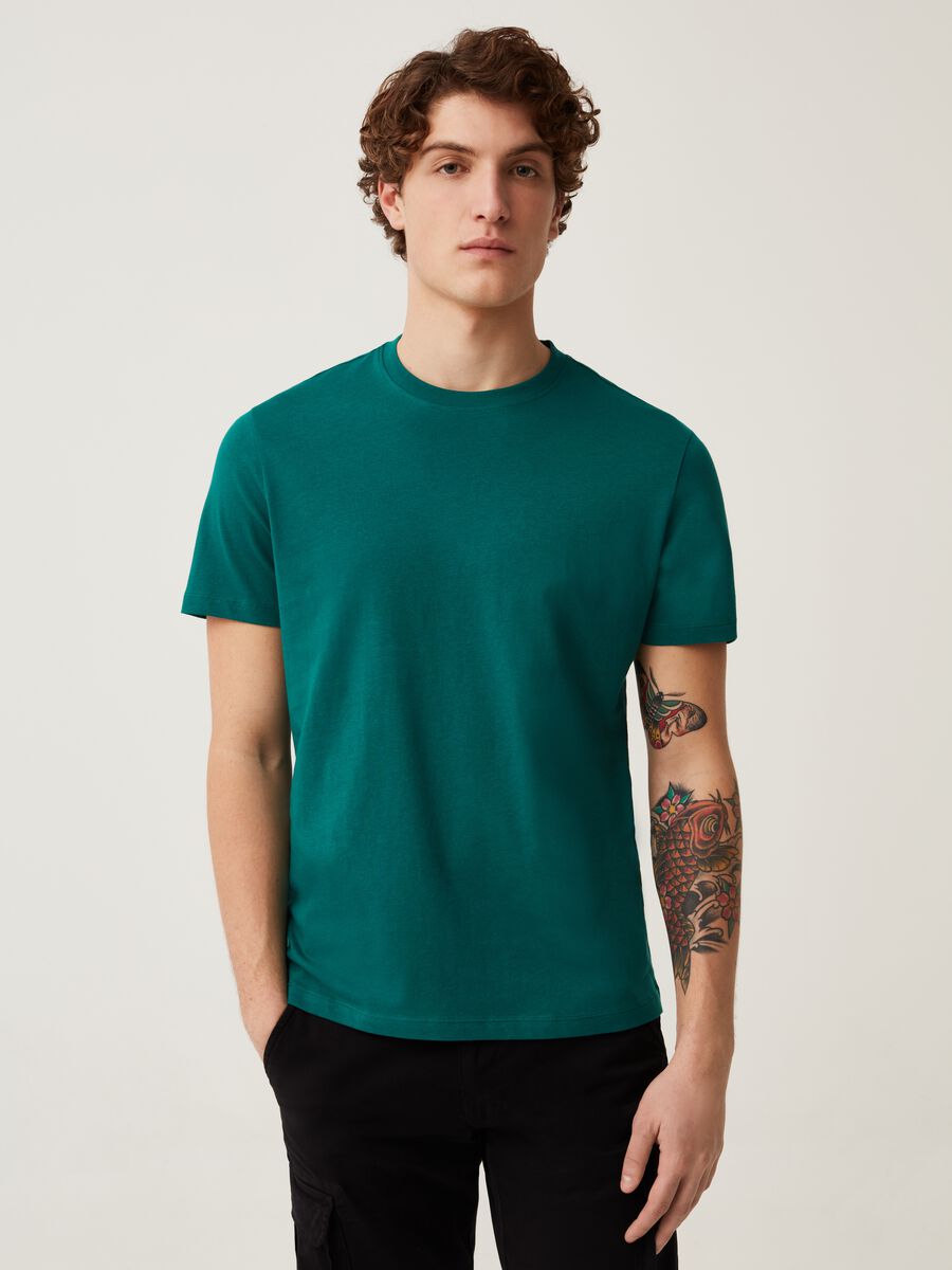 Camiseta cuello redondo de algodón orgánico_1