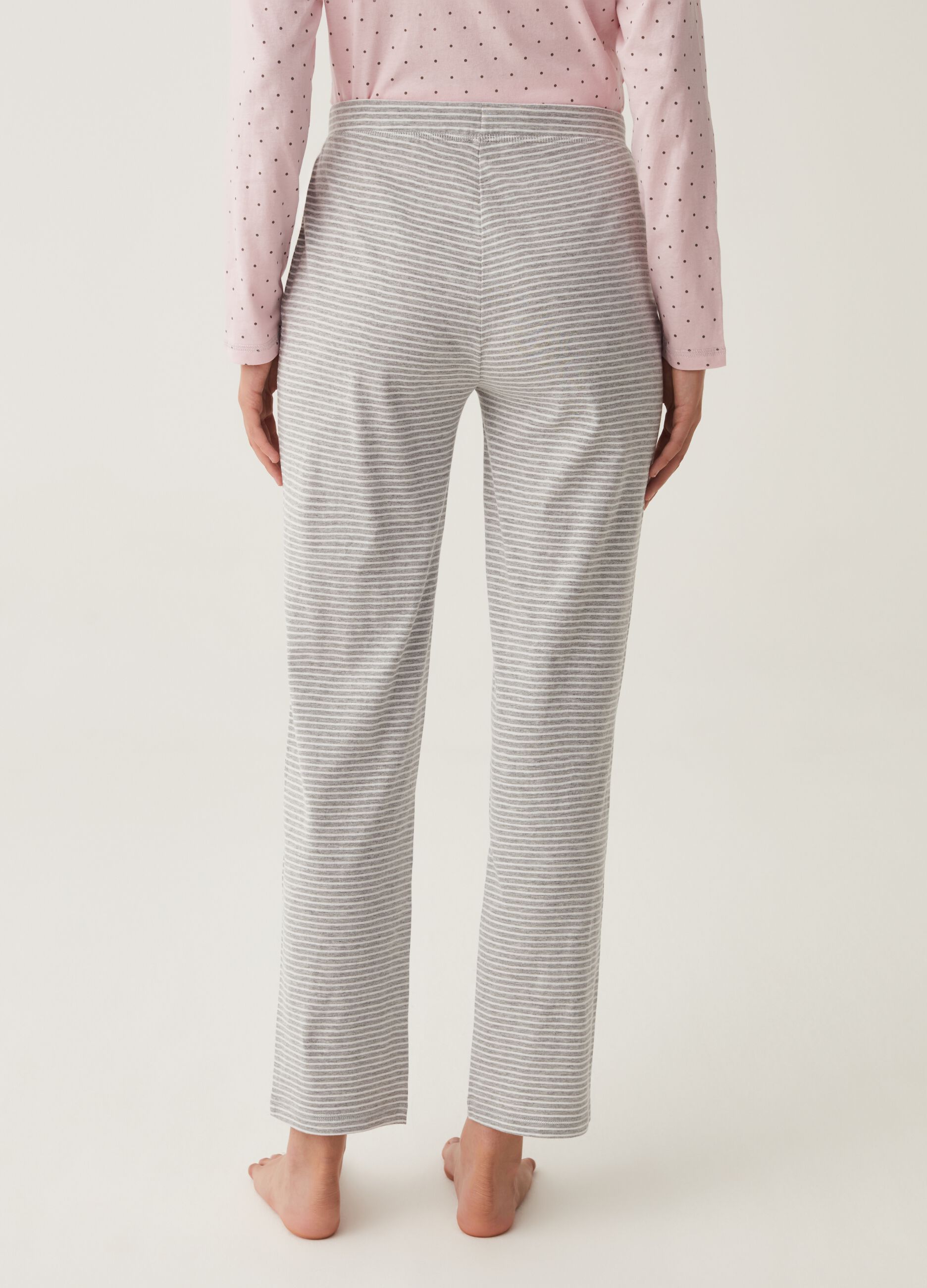Striped cotton and viscose pyjama bottoms_2