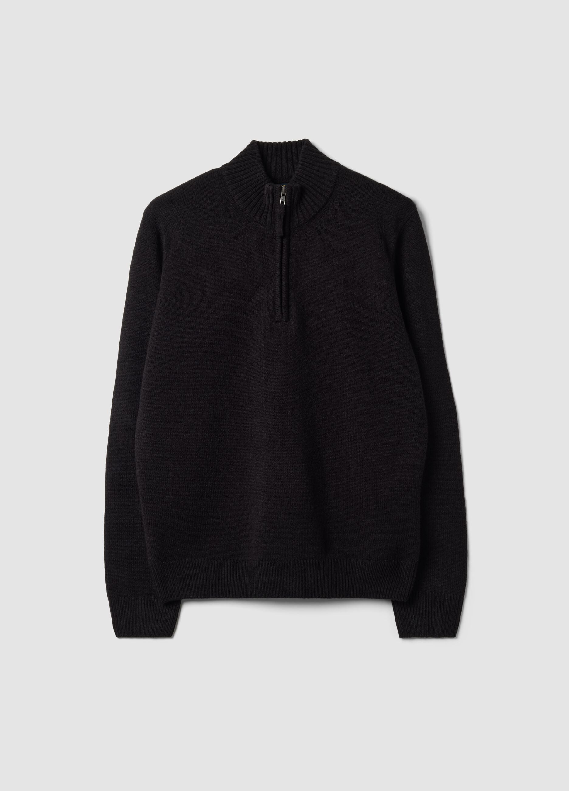 Black half-zip jumper