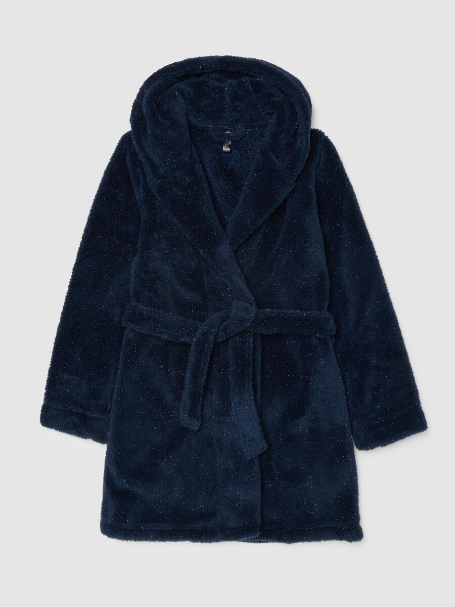 Blue Coral Fleece Dressing Gown_4