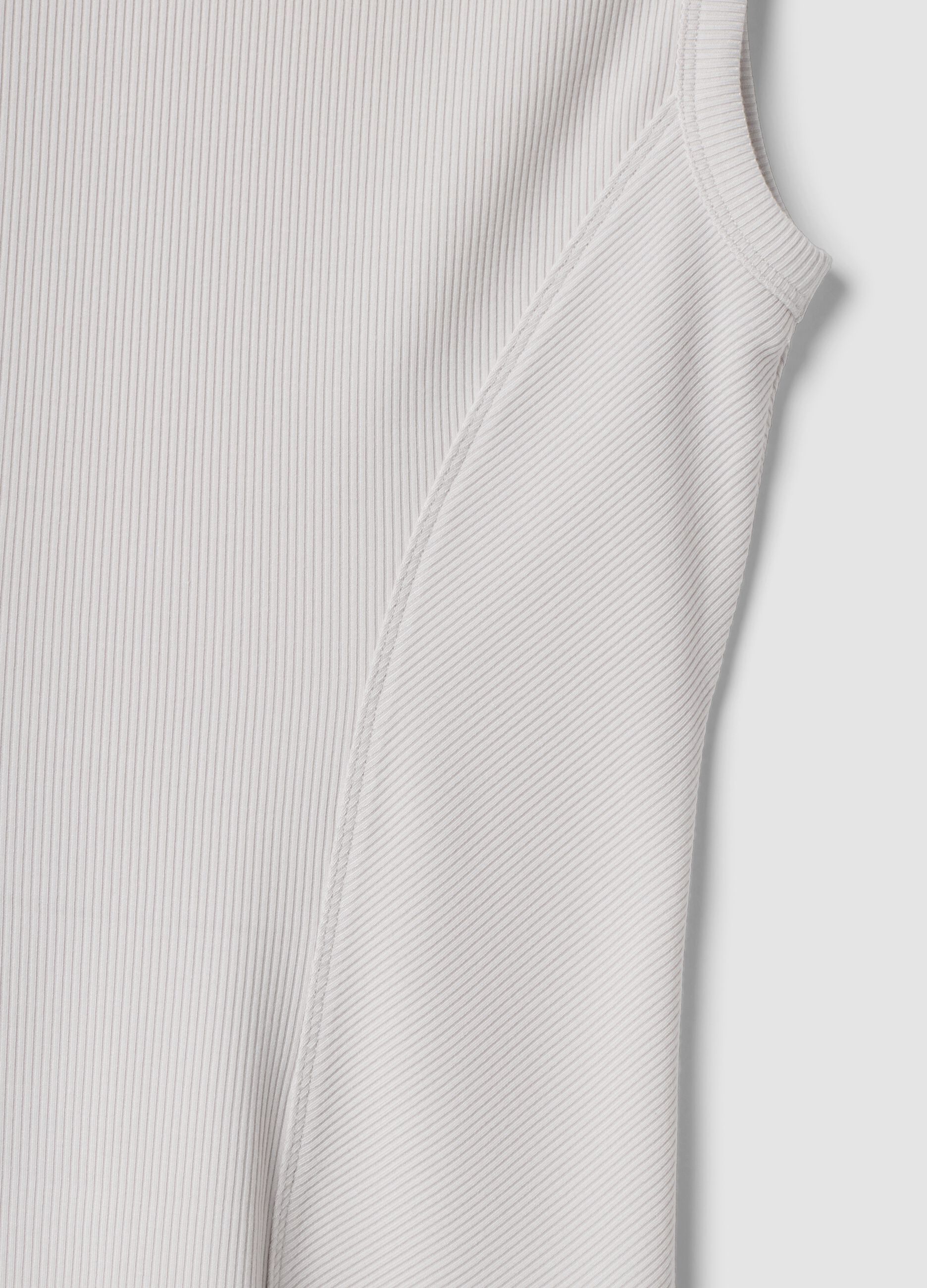 White stretch modal crew-neck T-shirt