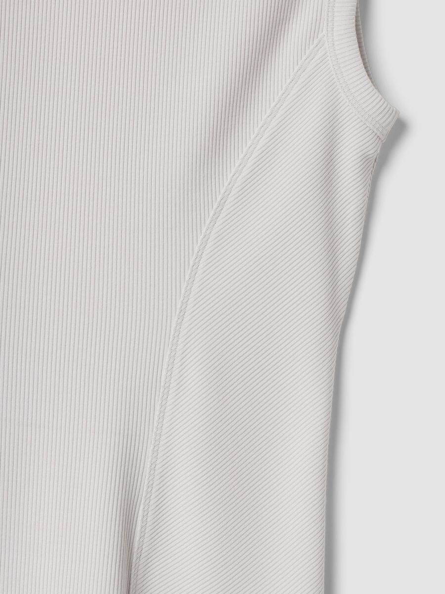White stretch modal crew-neck T-shirt_8