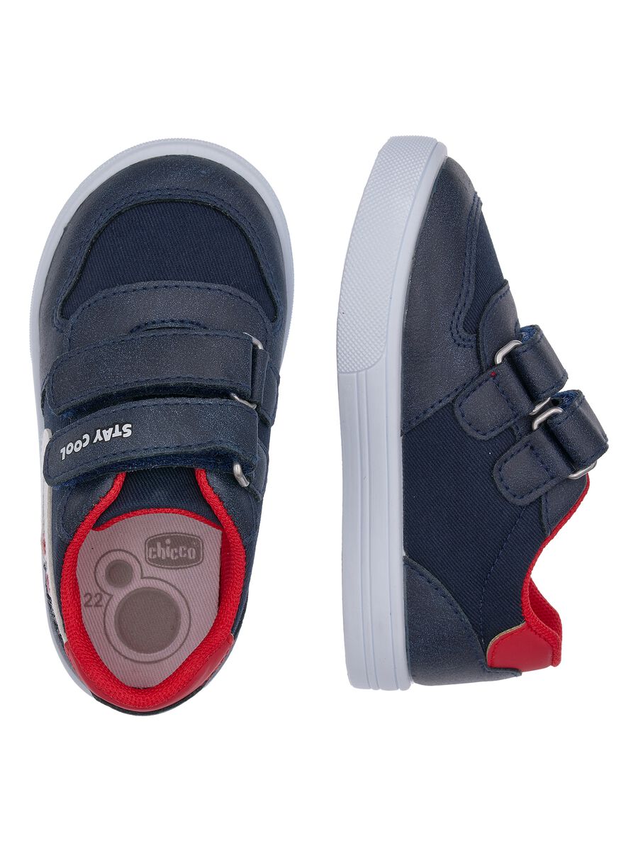 Blue sneakers with velcro fastening for kids_1