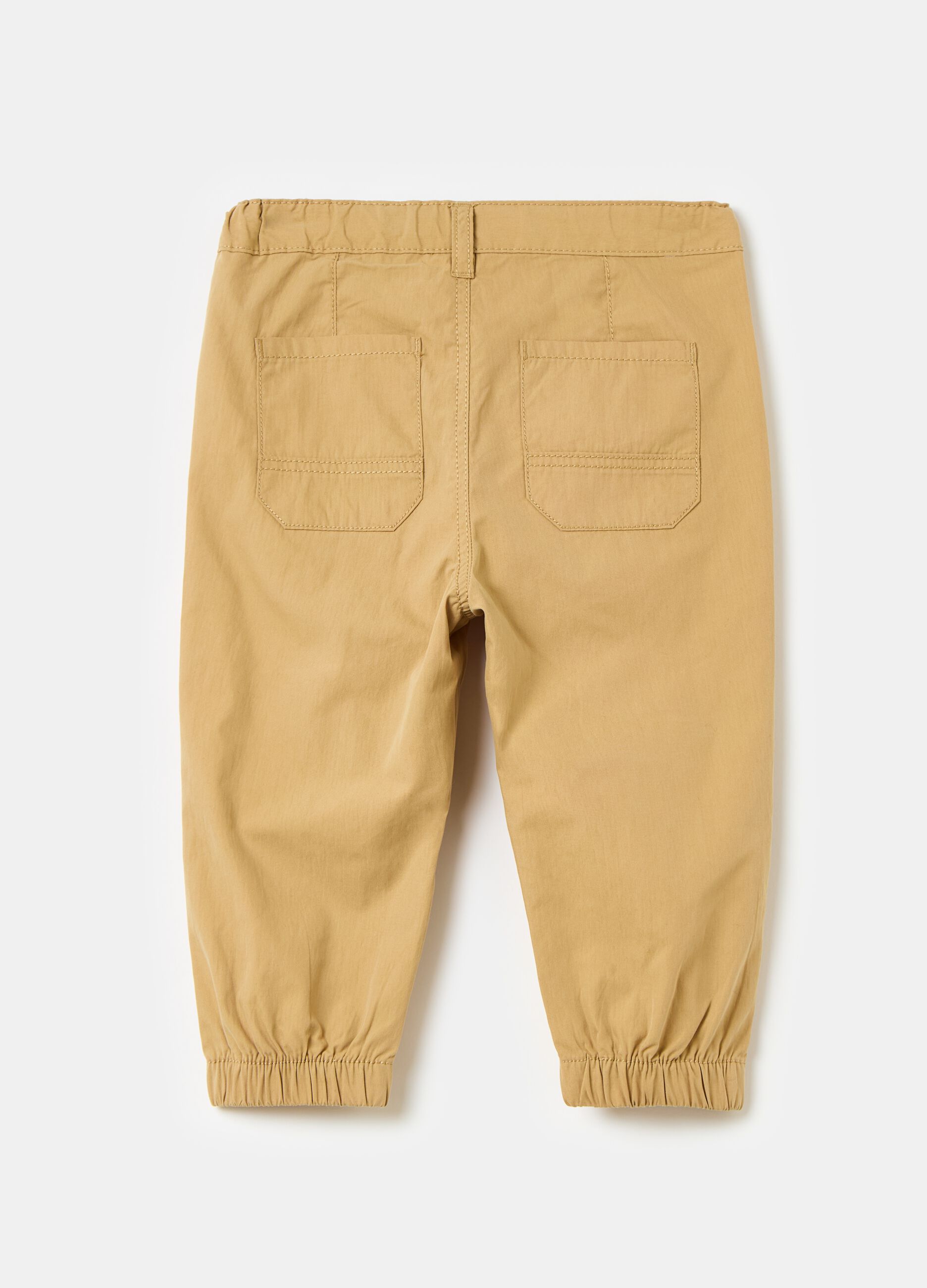 Trousers with elasticated ankles