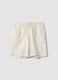 Multicolour striped linen-cotton blend shorts, regular fit_0