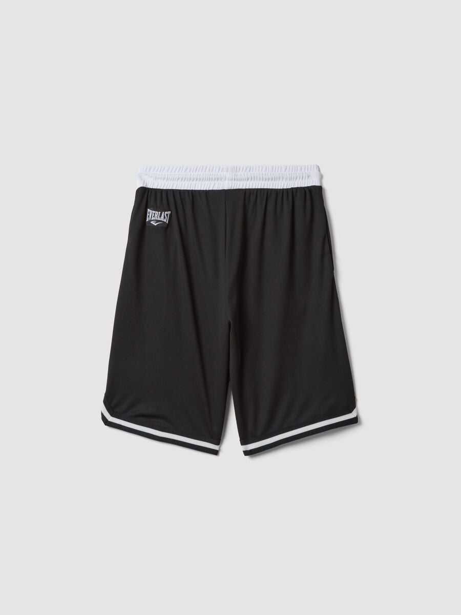 Pantaloncini neri con vita elasticizzata per ragazzo comfort fit_1