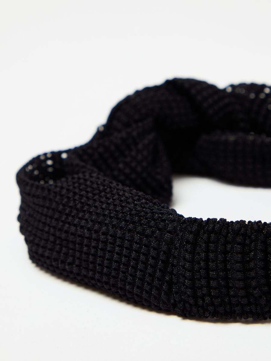 Alice band in mesh with knot_2