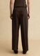 Brown cotton blend straight fit trousers_2