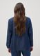 Blazer bleu en lyocell coupe regular_4