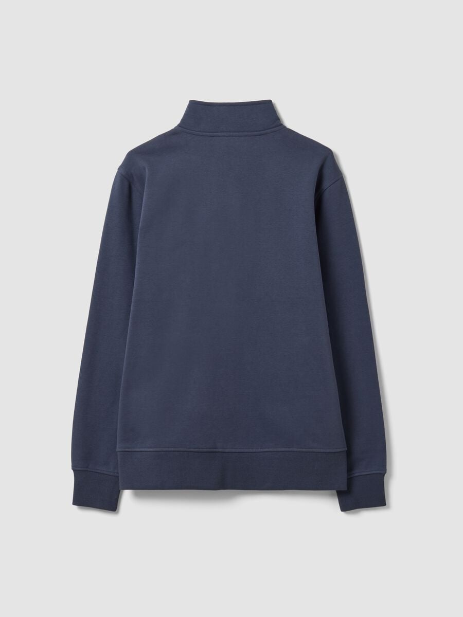 Graues Sweatshirt aus Baumwollmischung mit Rundhalsausschnitt und Rei&szlig;verschluss, Regular Fit_6