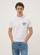 Wei&szlig;es T-Shirt aus reiner Baumwolle mit Print, Regular Fit_0