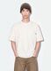 T-shirt branca em algod&atilde;o puro com gola redonda e bolso, corte boxy_2