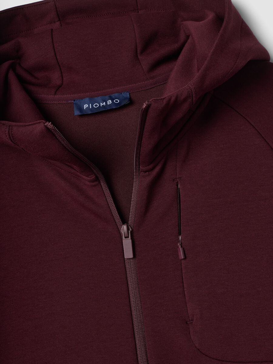 Breathable red full-zip in 2-Way Stretch fabric_5