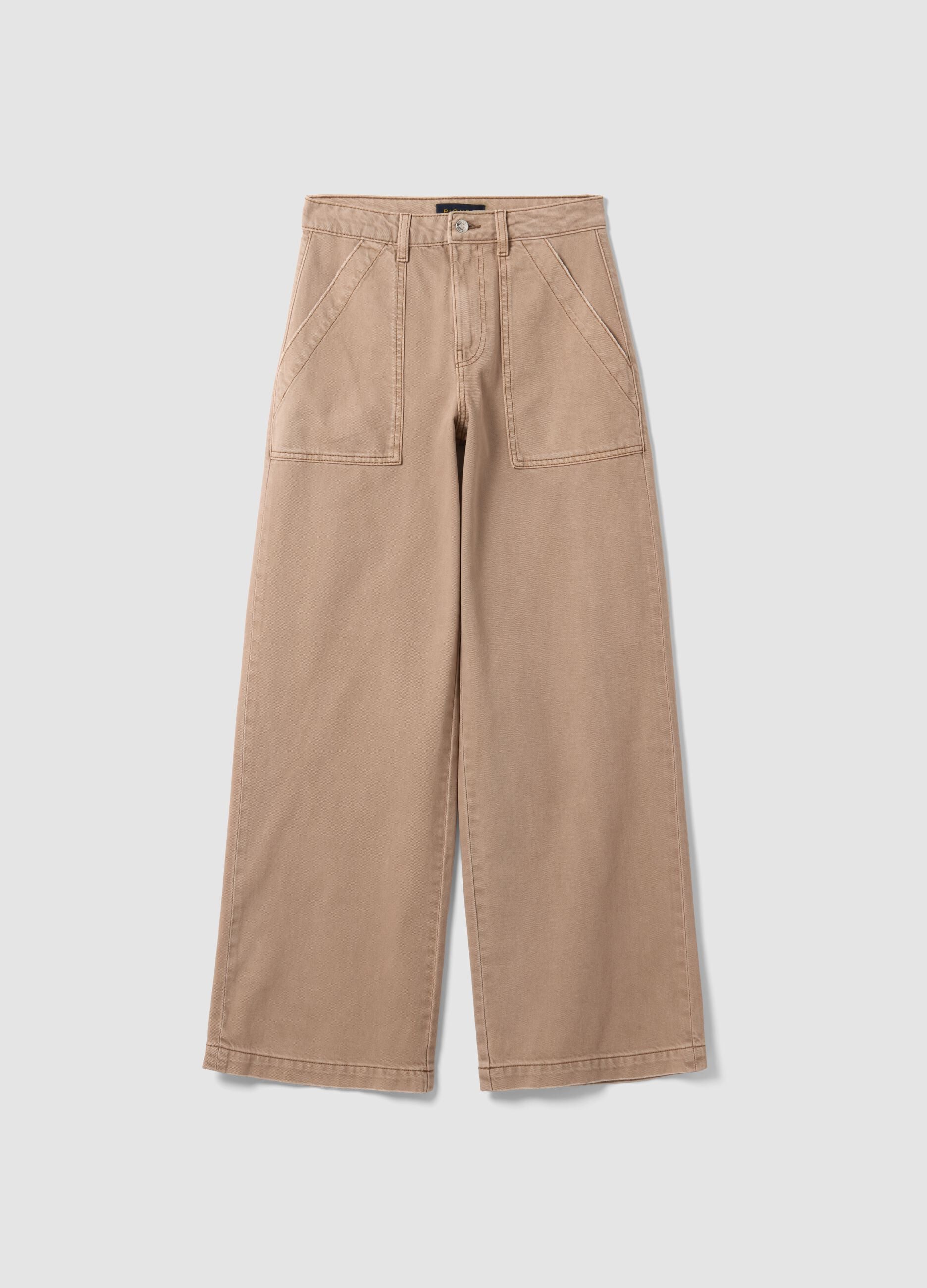 &Mu;&pi;&epsilon;&zeta; denim &tau;&zeta;&iota;&nu; wide leg &alpha;&pi;ό 100% &beta;&alpha;&mu;&beta;ά&kappa;&iota;