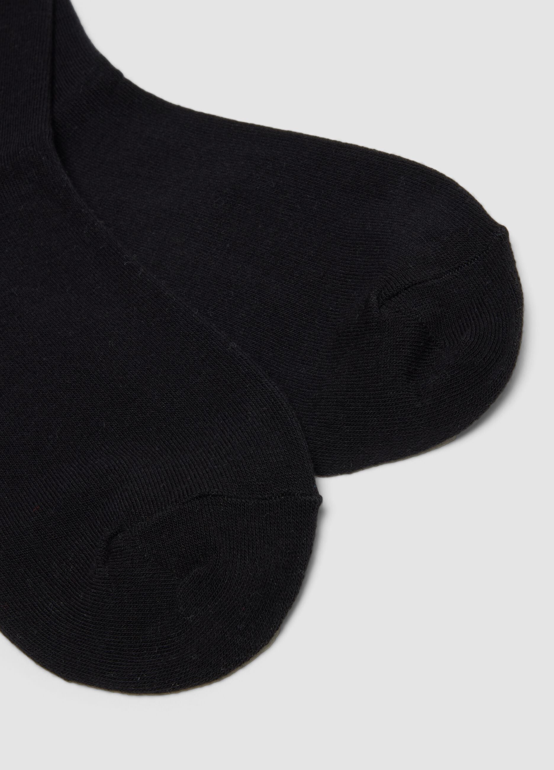 2-pack black socks in organic cotton jersey blend