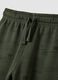 Pantaloni jogger verdi in puro cotone organico over fit_2