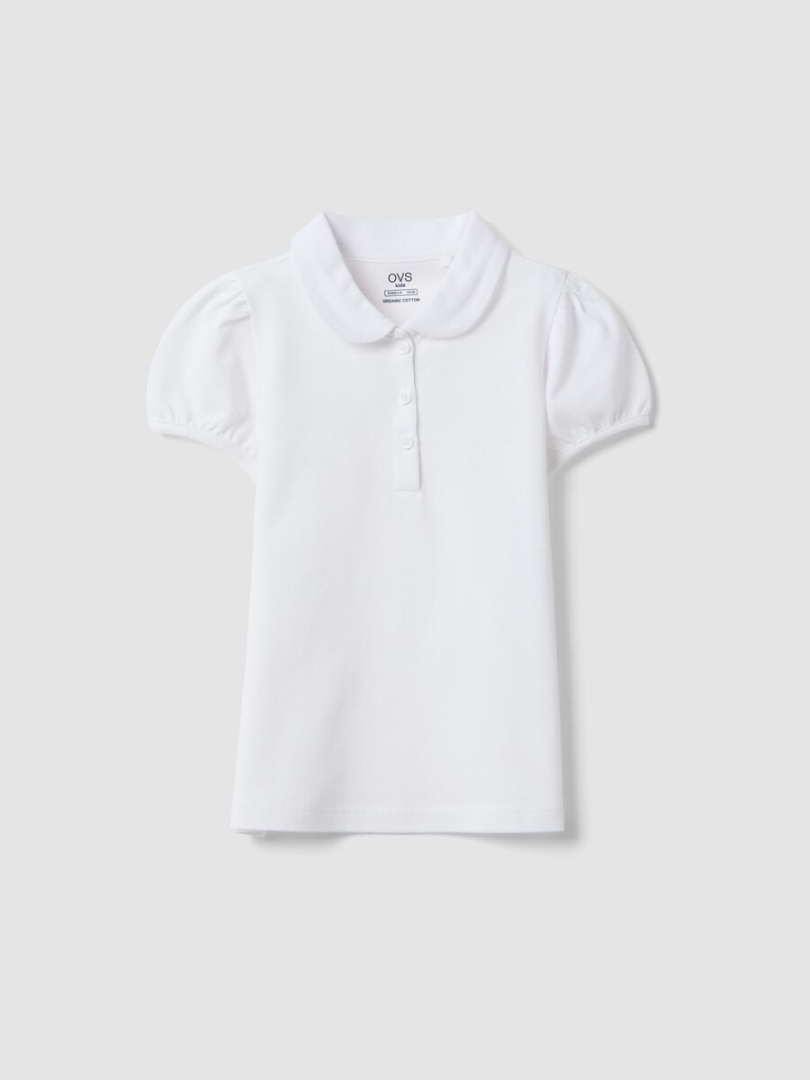 Girls' White Regular Fit Pure Cotton Polo_0