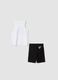 Conjunto preto e branco em algod&atilde;o puro com top e cal&ccedil;&otilde;es_4