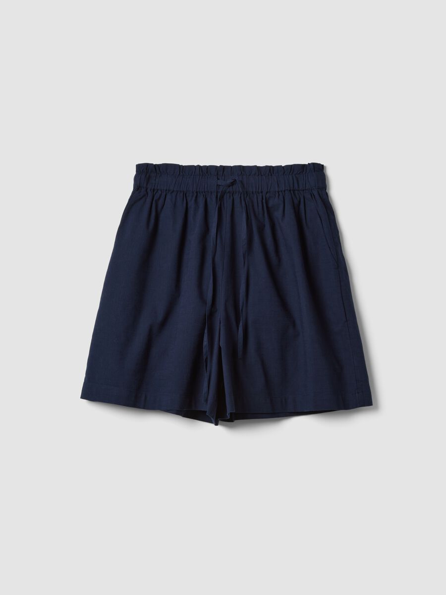 Blaue Shorts aus reiner Baumwolle in Regular Fit_0