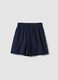 Blue pure cotton regular-fit shorts_0