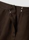 Brown regular fit lyocell and linen blend shorts_5
