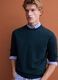 Green crew-neck pure merino wool jumper, regular fit_3