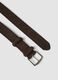 Brown genuine suede leather belt_1