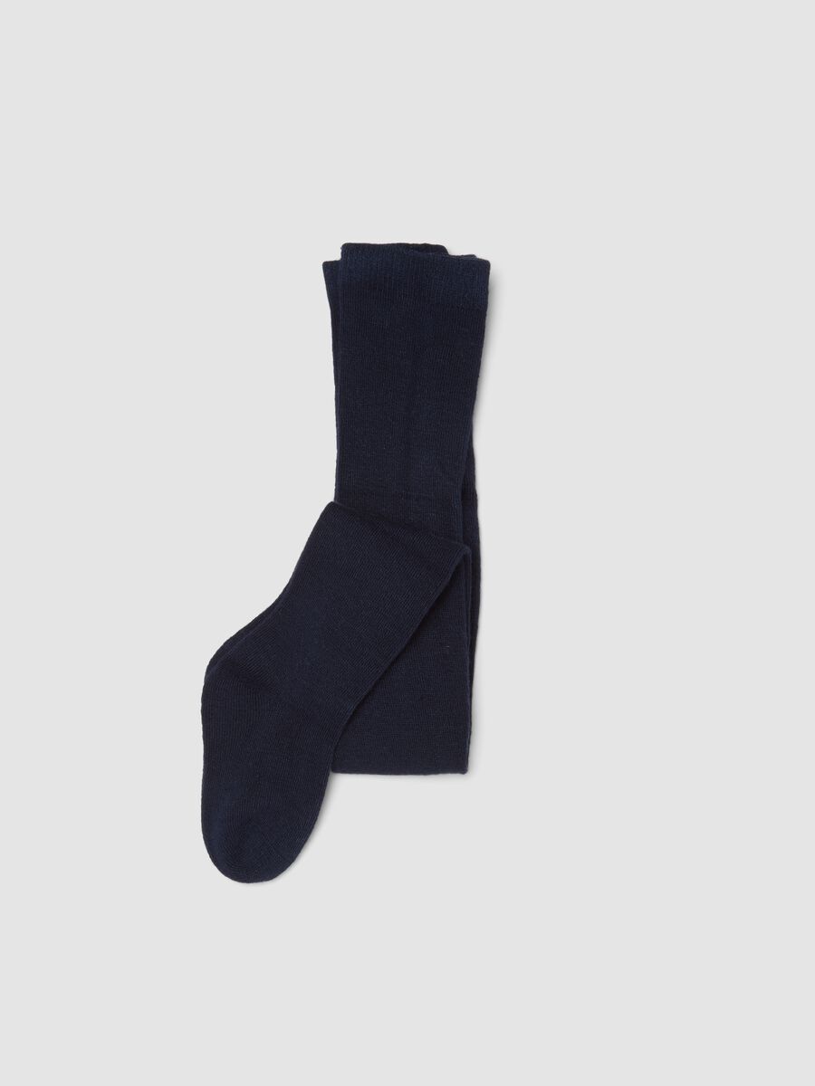 Collant blu in tessuto elasticizzato_0