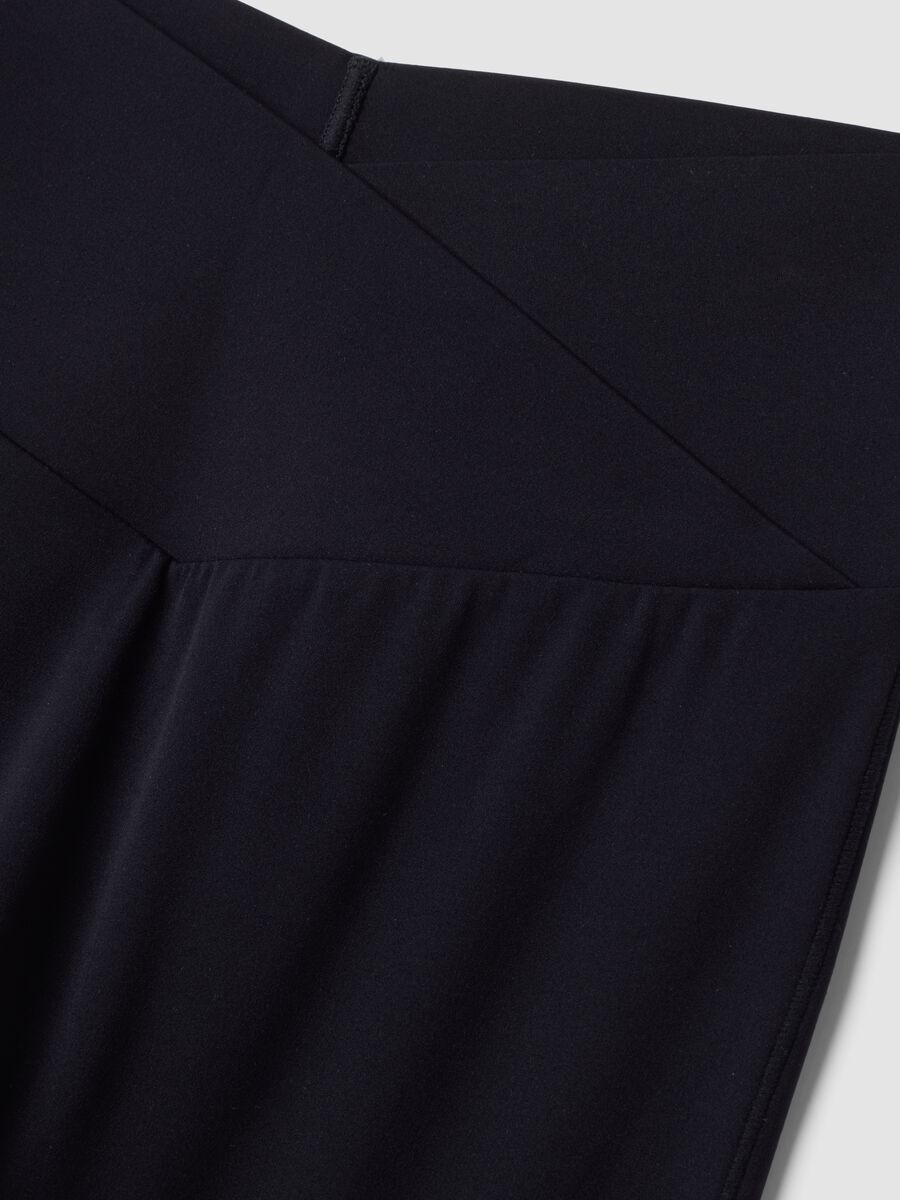 Schwarze Flared-Leggings aus Stretchmaterial &ndash; ALTAVIA STUDIO_7