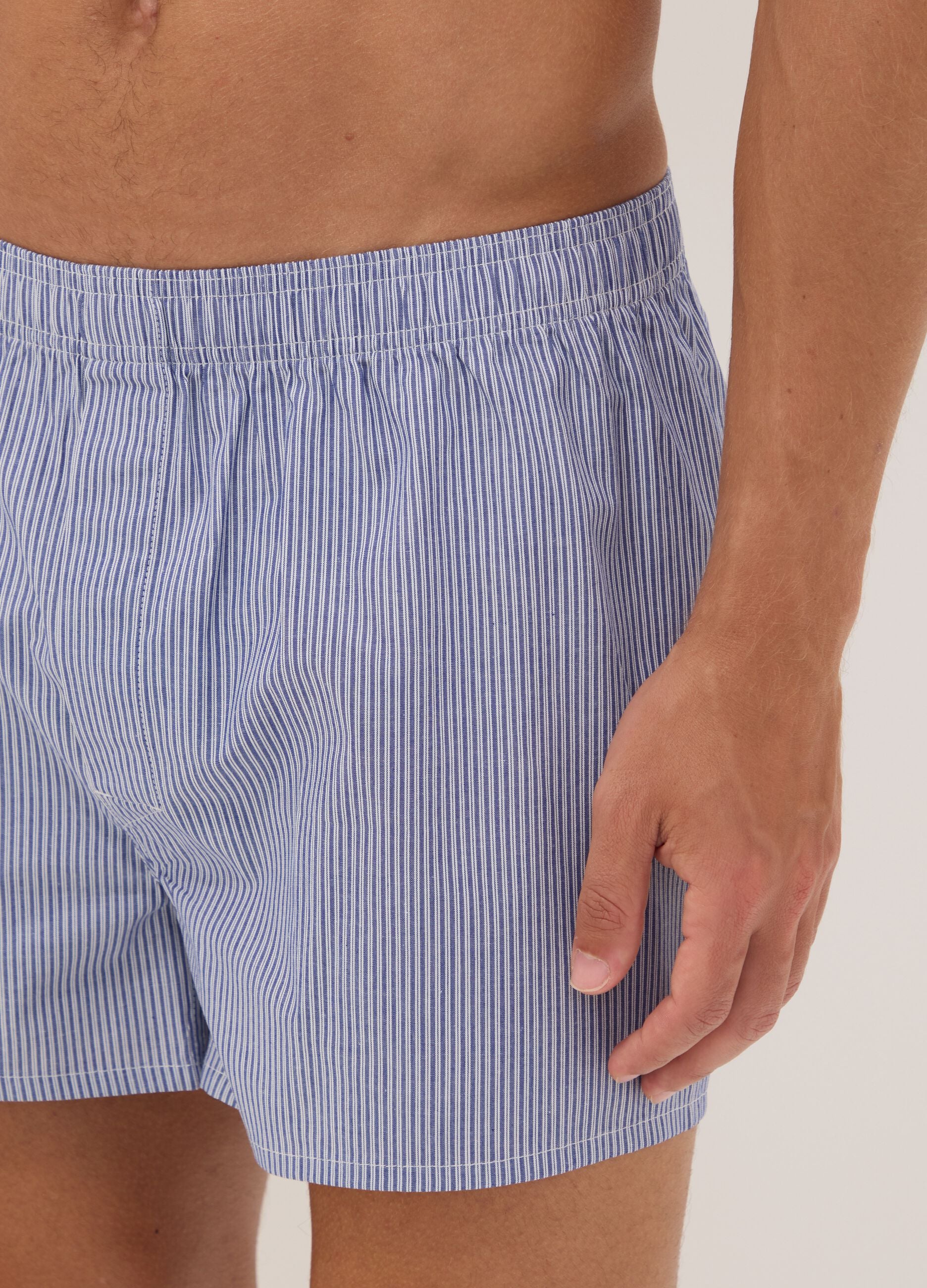 2er-Pack hellblaue Boxershorts aus reiner Bio-Baumwolle