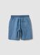 Boys&rsquo; blue denim shorts in 100% cotton, straight fit_1