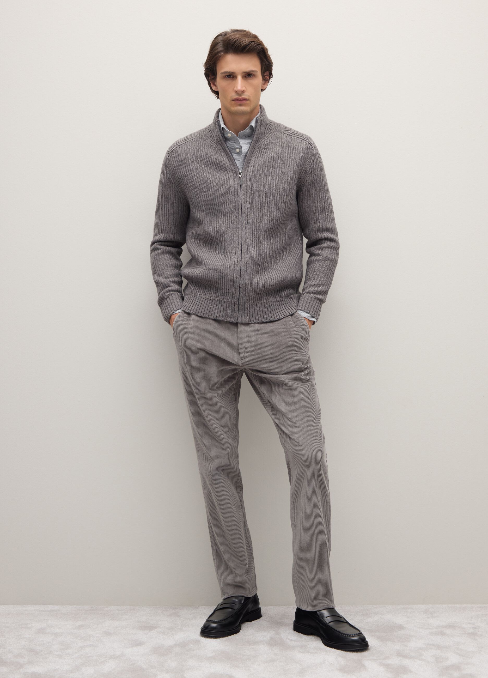 Grey Corduroy Trousers