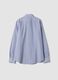 Blue striped lyocell-blend shirt with French collar, easy iron_2