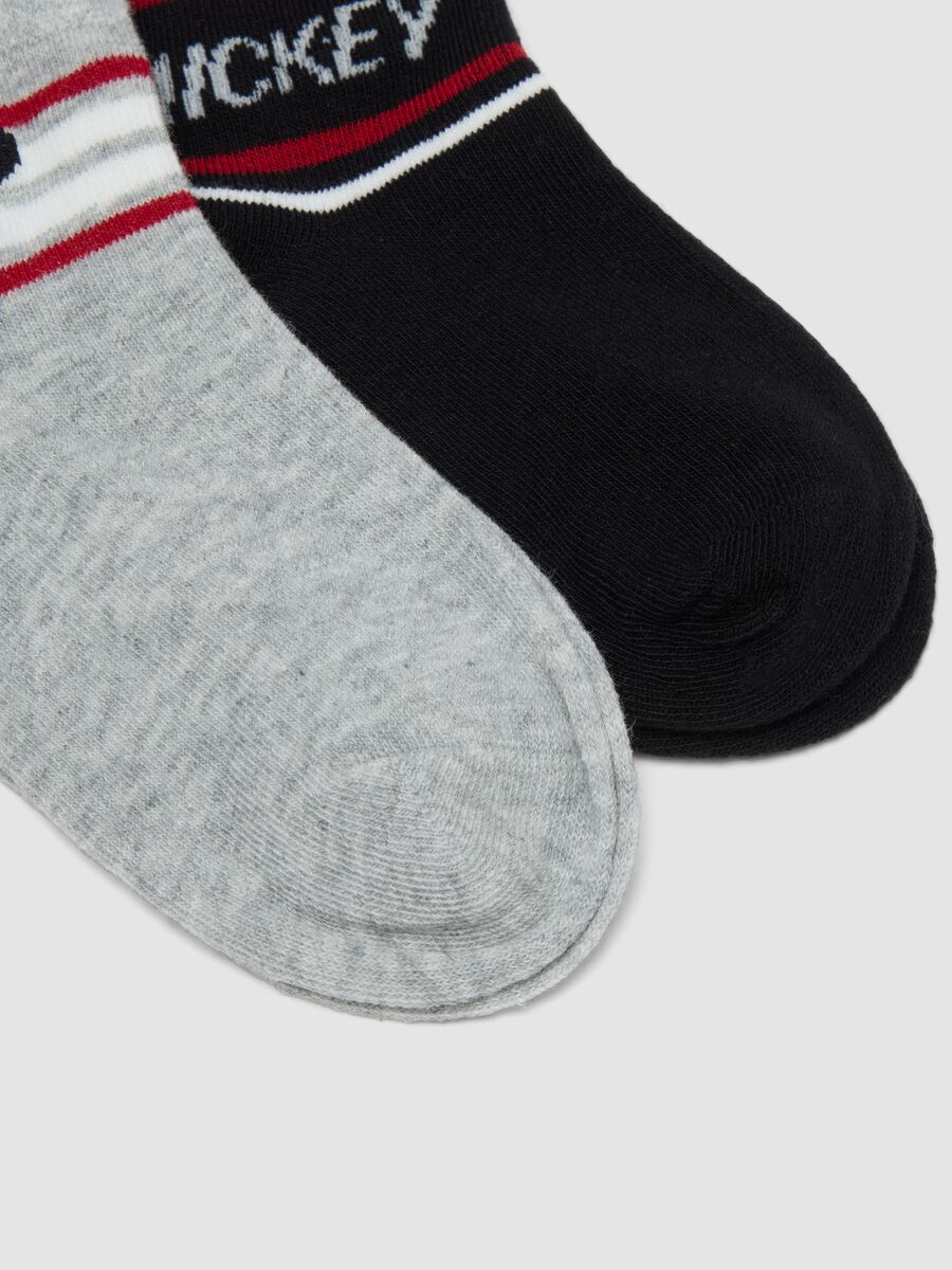 3-pack of multicoloured Mickey-themed organic stretch cotton ankle socks_2