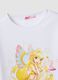 Completo bianco e nero in cotone elasticizzato con t-shirt e leggings per bambina regular fit_2