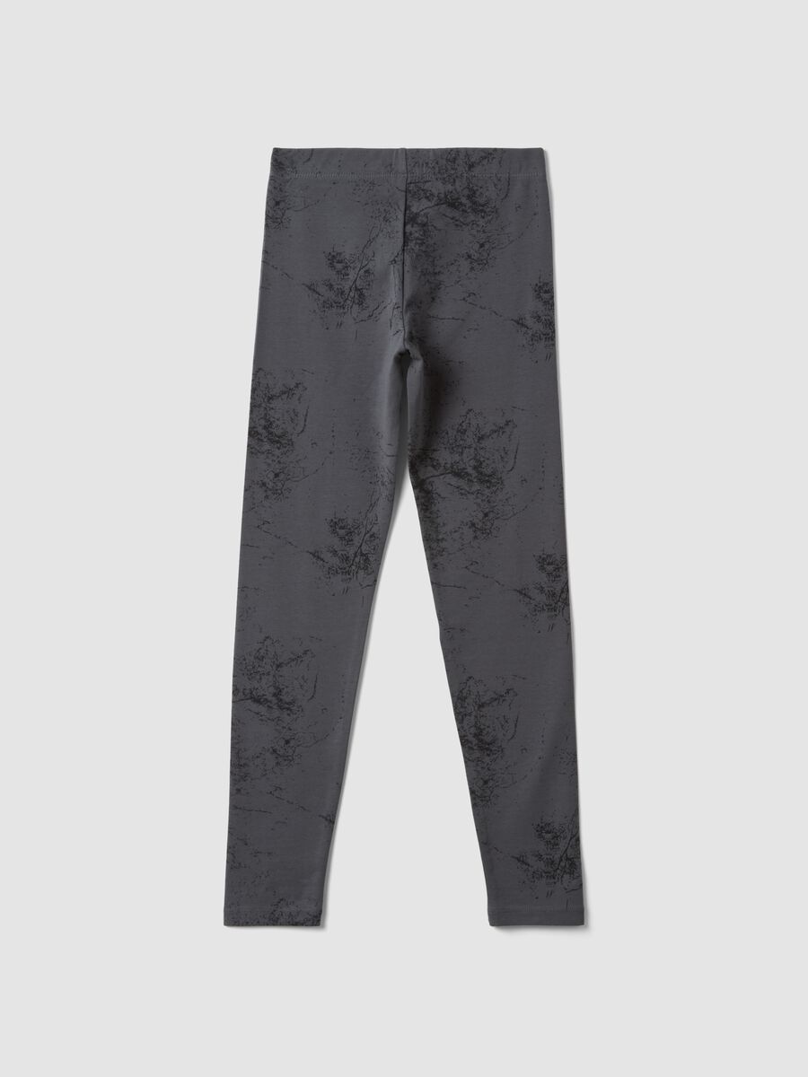 Girls&rsquo; grey skinny-fit organic stretch cotton leggings_5