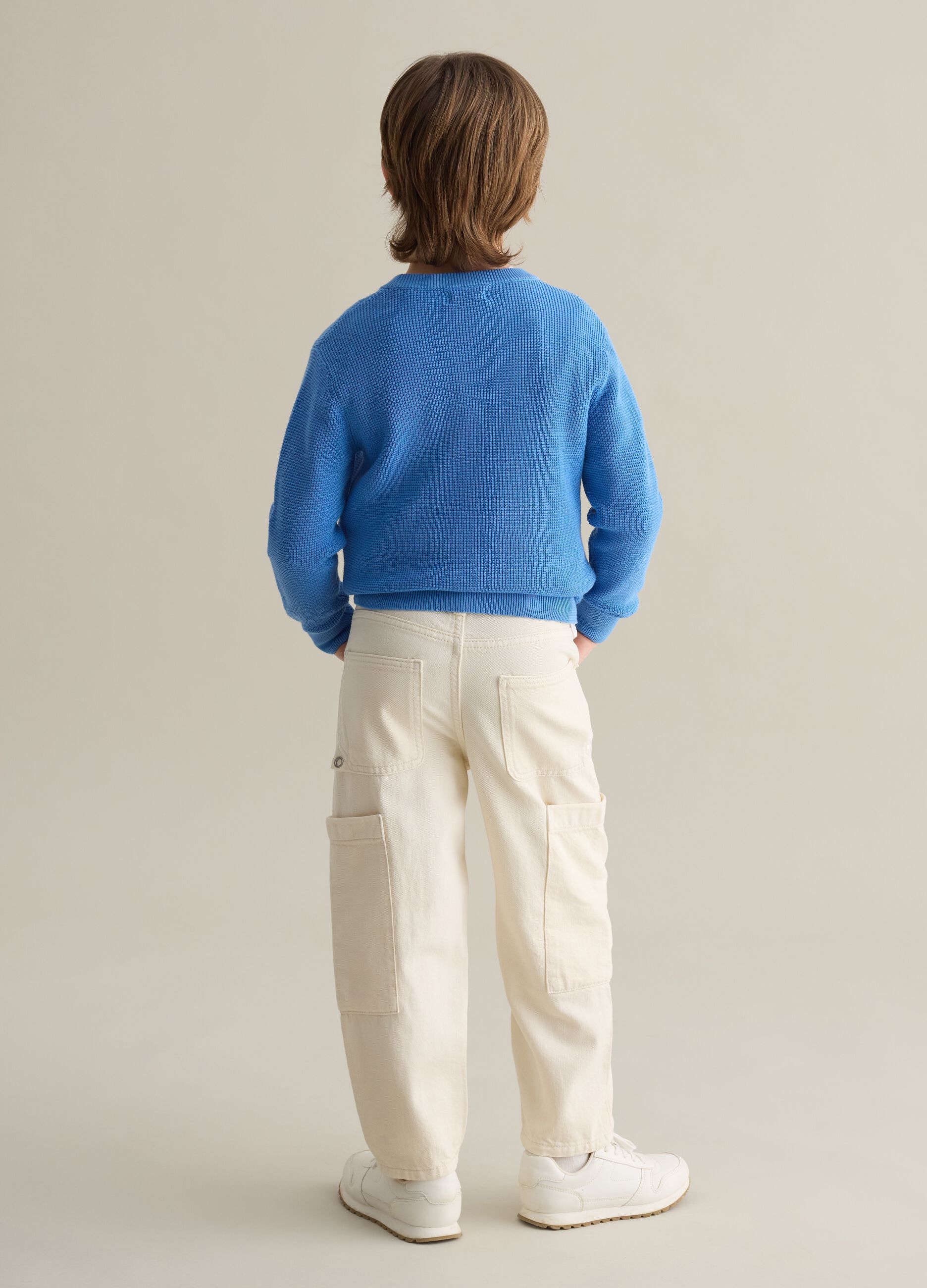 Cargo jeans in cotton