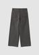 Jeans cinzentos wide leg em algod&atilde;o puro com strass_2