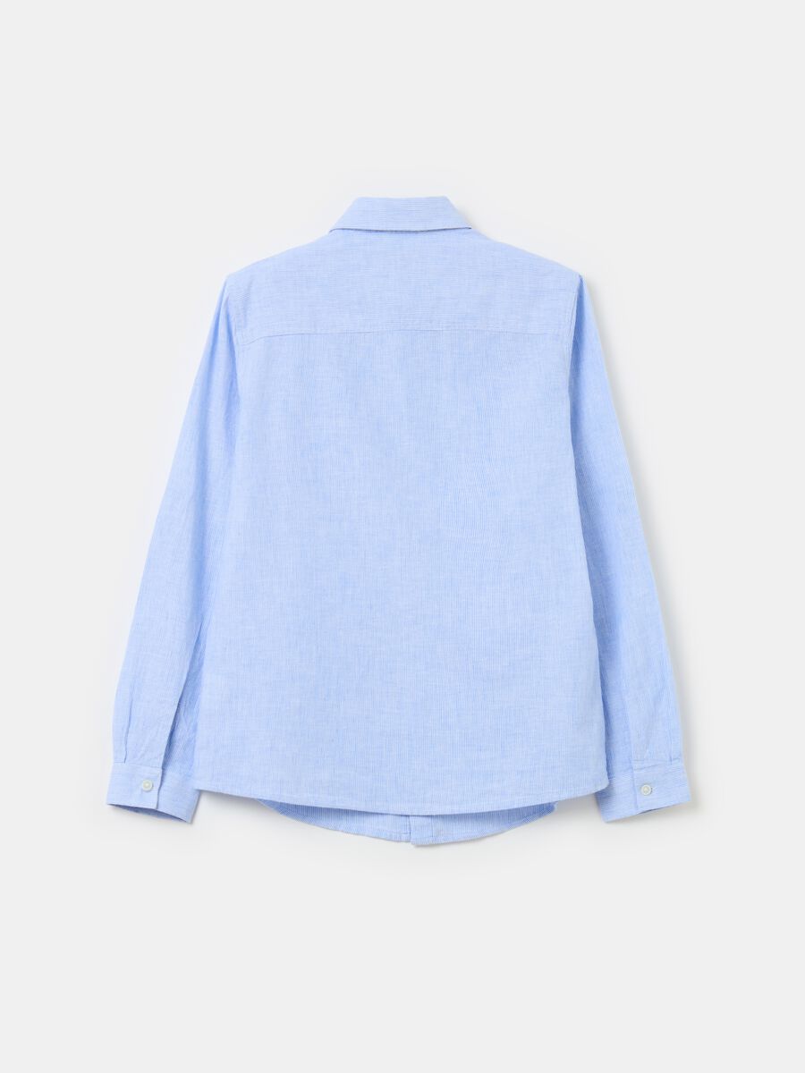 Camisa de rayas de lino y algodón_1