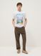 Wei&szlig;es T-Shirt aus reiner Baumwolle mit Print, Regular Fit_0