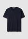 Blue Crew Neck Pure Cotton Relaxed Fit T-Shirt_4