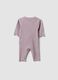 Violetter Wickel-Strampler aus Bio-Baumwolle f&uuml;r Baby-M&auml;dchen_1
