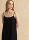 Black slip dress in cotton-linen blend_2