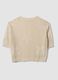 Beige open-knit floral regular-fit top_0